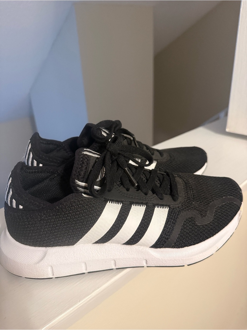 adidas Men’s Black and White Athletic Sneakers